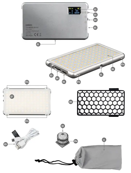DORR SVL 112 Pro Slim Led Video Light - fig1