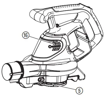 GARDENA 9338 PowerJet Li-40 Battery Blower - The airflow