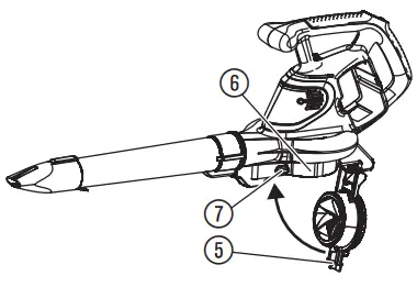 GARDENA 9338 PowerJet Li-40 Battery Blower - To assemble the intake cover