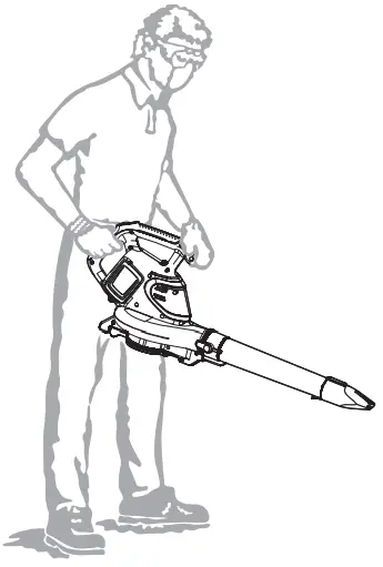 GARDENA 9338 PowerJet Li-40 Battery Blower - Work positions