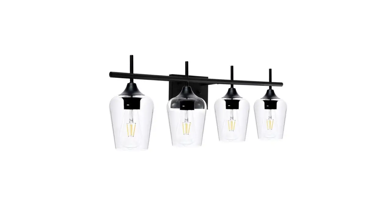 Youkain Hdlp-hh1403acmb 4-light Matte Black Vanity Light Instruction Manual Youkain Hdlp-hh1403acmb 4-light Matte Black Vanity Light Instruction Manual