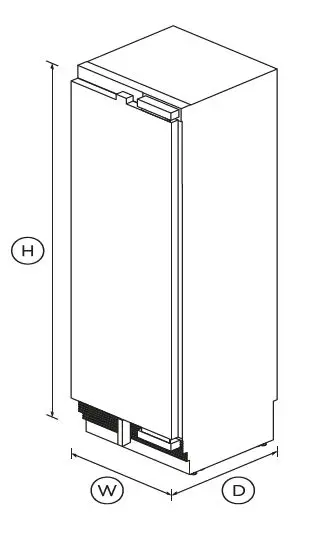 Fisher Paykel RS2484SR1 Integrated Column Refrigerator 24 1