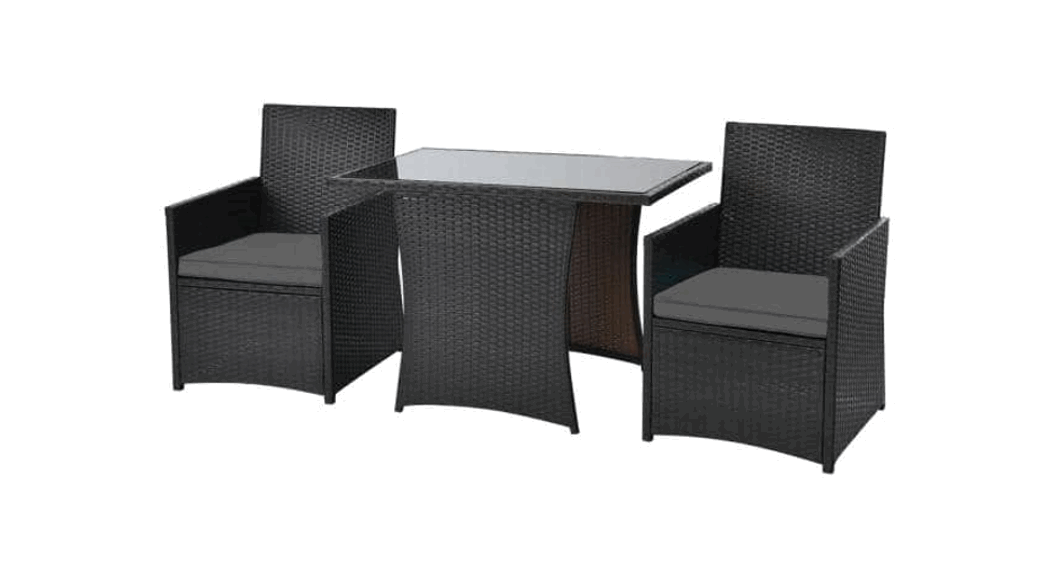 Angeles Home 8ck68-hw178gr 3-piece Metal Outdoor Bistro Sofa Armrest Set Instructions