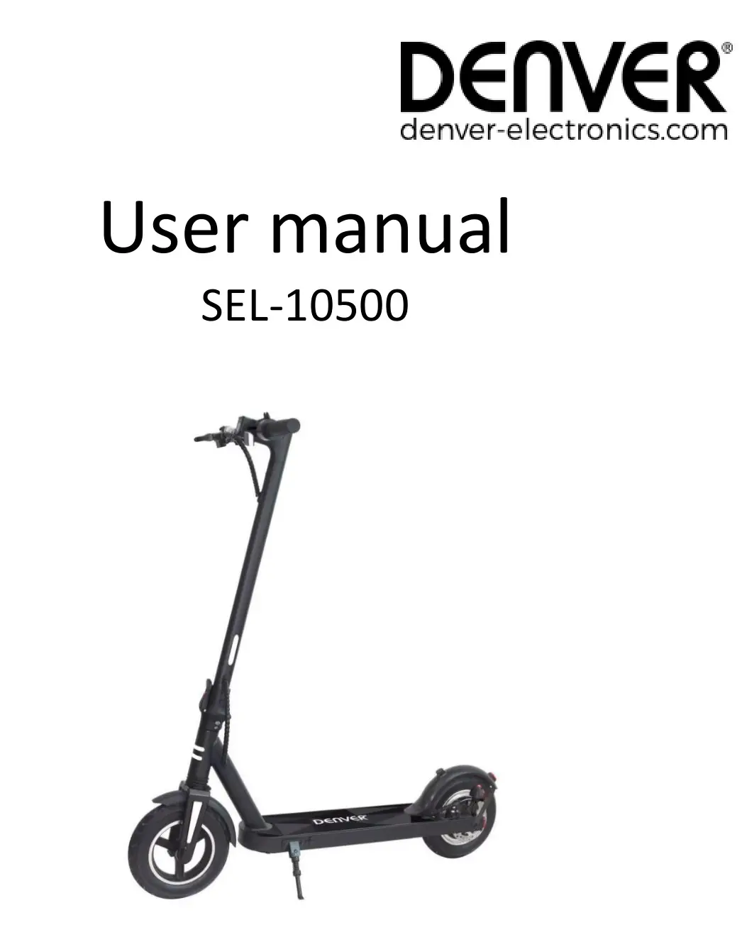 DENVER Electric Scooter User Manual