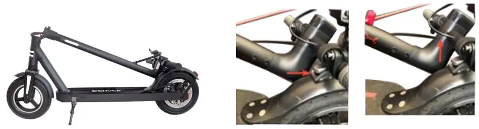 DENVER Electric Scooter - electric scooter on its wheels