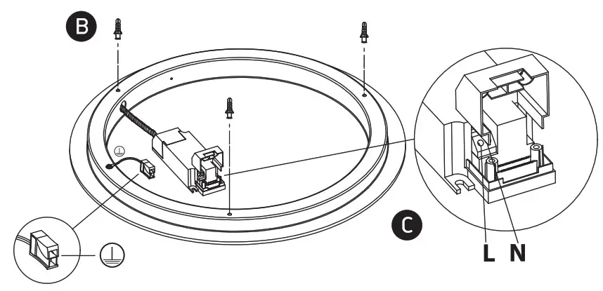 one LIGHT 62142N Circular Warm Ceiling Light - overview 2