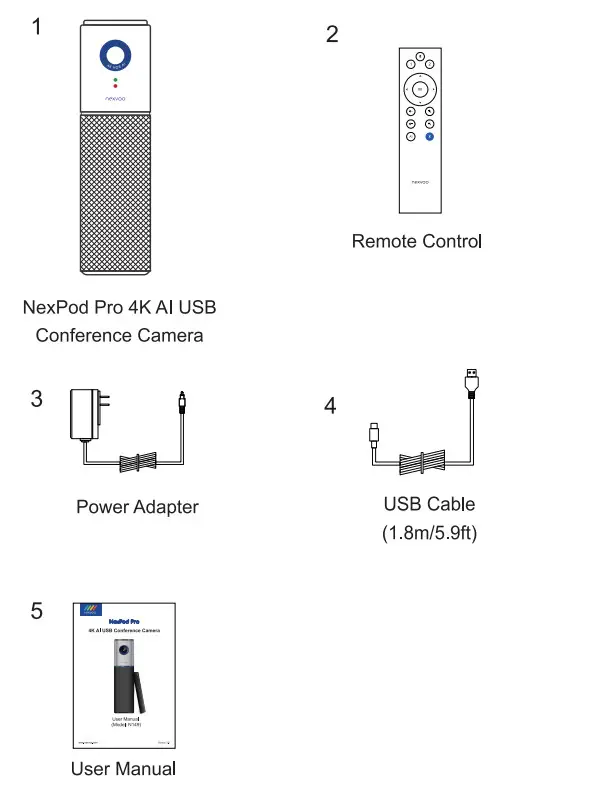 nexvoo N149 4K AI USB Conference Camera - Package