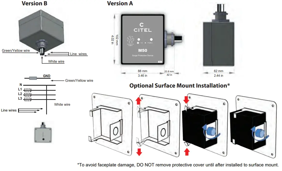 CITEL M50 Series AC Surge Protector - fig 1