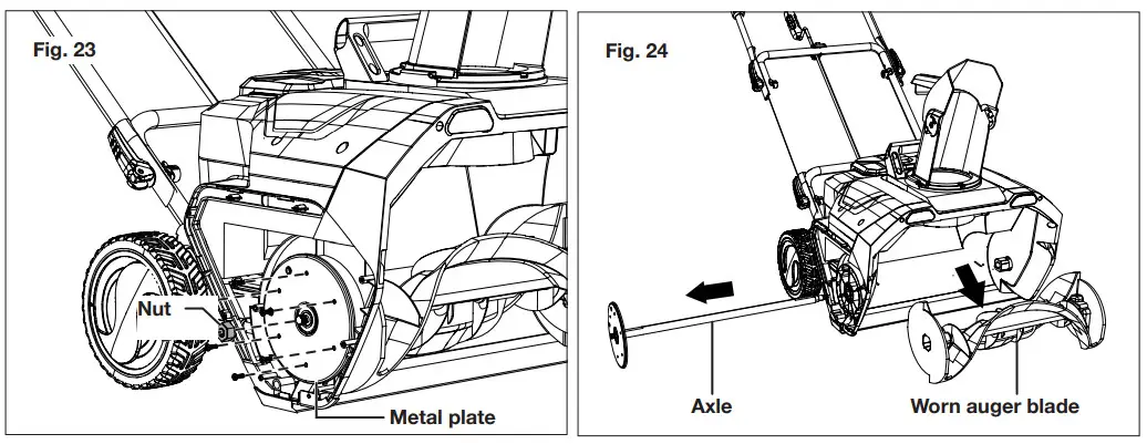 SNOWJOE 24V X2 20SB CT Cordless Brushless Snow Blowe - Fig 23