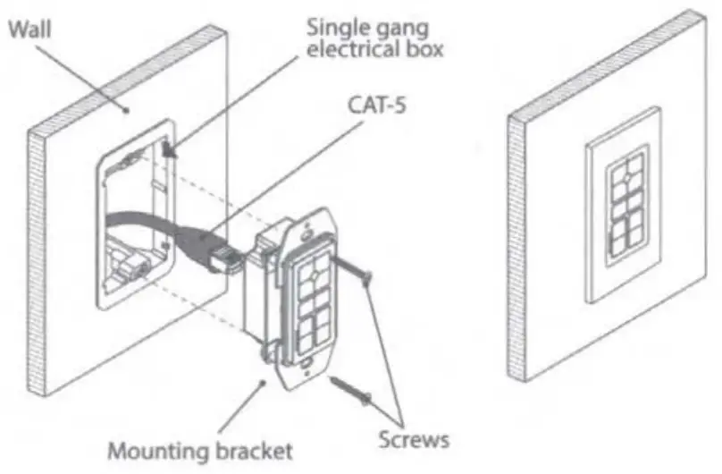 Russound IPK 1 Single Gang IP Keypad - Fig 1