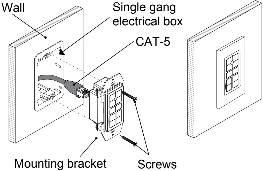 Russound IPK 1 Single Gang IP Keypad - Fig 8