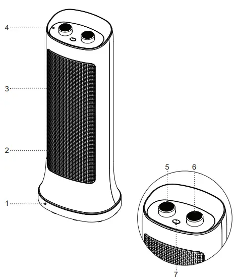 BRAYER BR4800 Portable Fan Heater-fig3