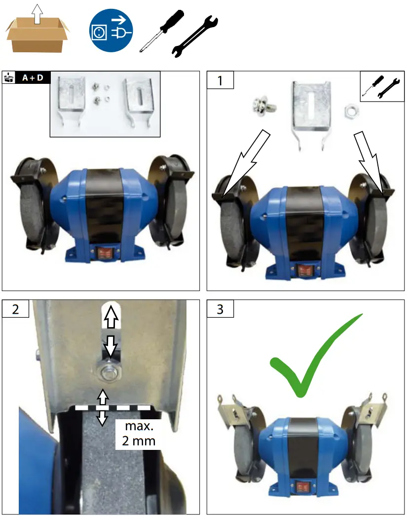Gude GDS 125 A Cordless Bench Grinder - Fig3