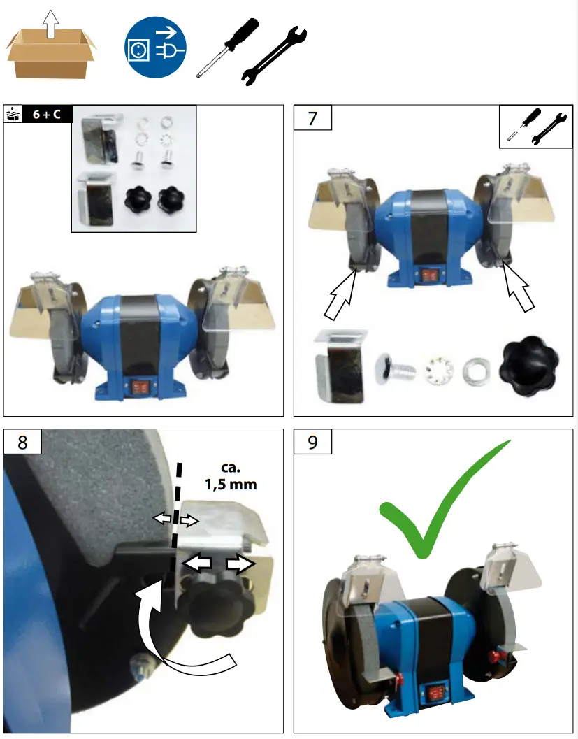 Gude GDS 125 A Cordless Bench Grinder - Fig5