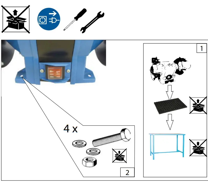 Gude GDS 125 A Cordless Bench Grinder - Fig6