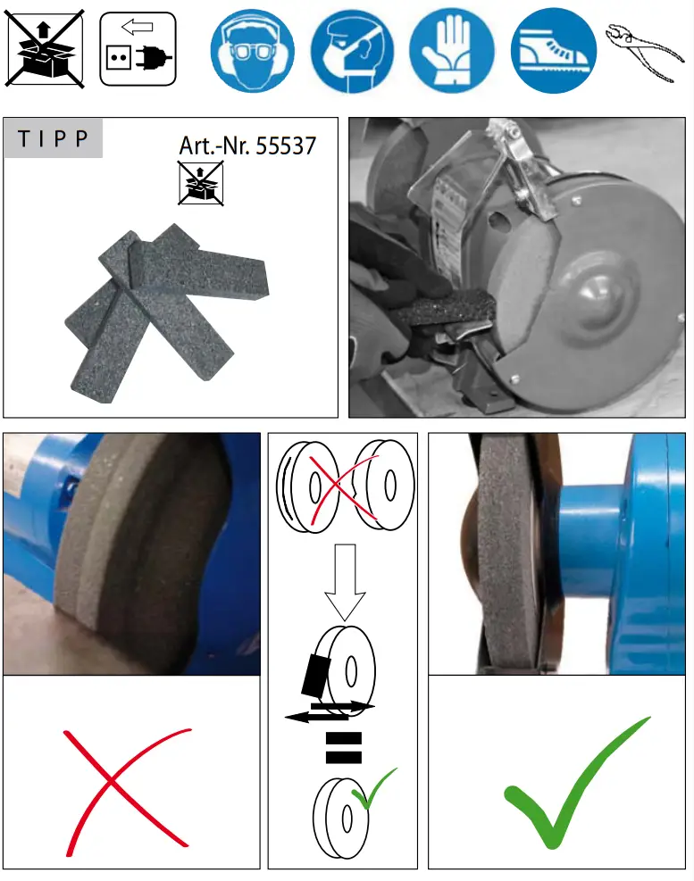 Gude GDS 125 A Cordless Bench Grinder - Fig7