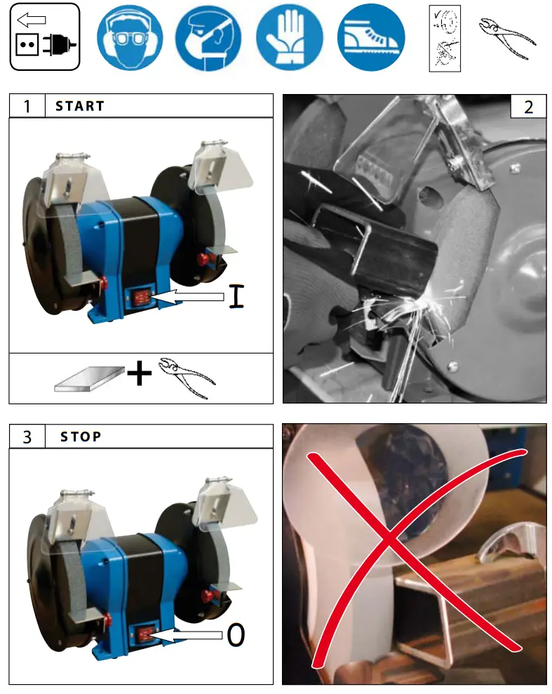 Gude GDS 125 A Cordless Bench Grinder - Fig9