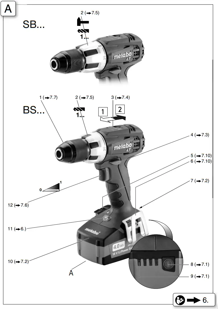 metabo BS, SB Series Cordless Drill Driver 01A