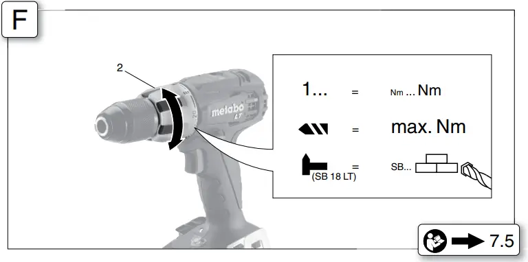 metabo BS, SB Series Cordless Drill Driver 01F