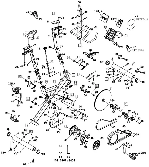 Sole 16208977000-1 Indoor cycle - EXPLODEDVIEW DIAGRAM