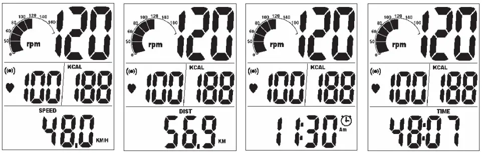 Sole 16208977000-1 Indoor cycle - bottom of the display