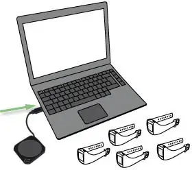 Polar GoFit Web Service - Polar FlowLink data transfer unit plugged into a free USB port