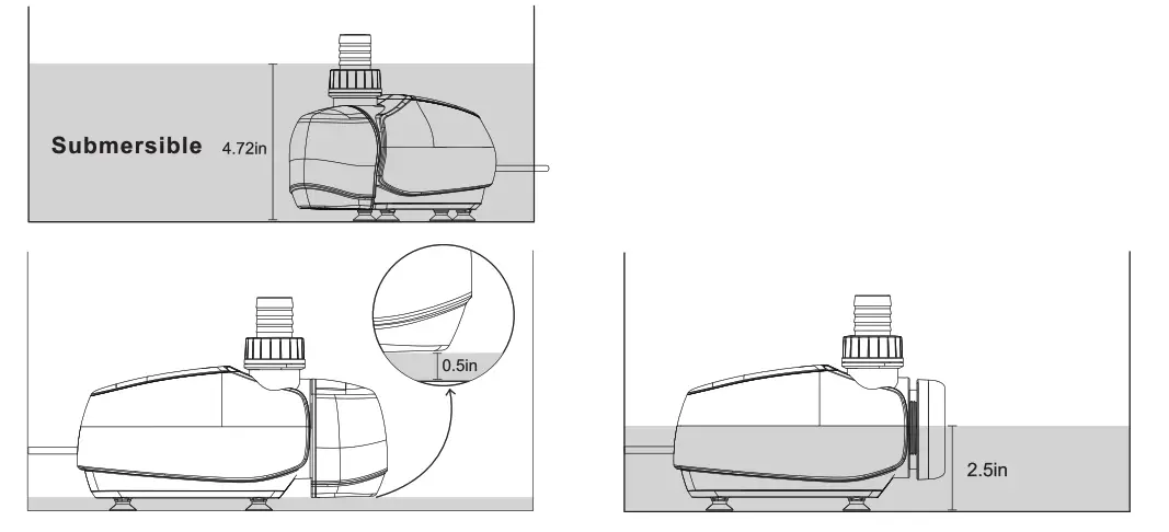 hygger HG015 Series Aquarium Frequency Water Pump-Fig1
