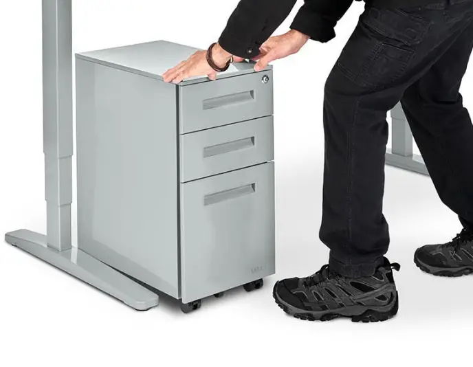 UPLIFT DESK STR041 3-Drawer Narrow Square File Cabine