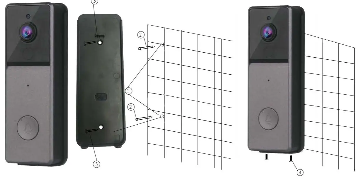 DENVER VDB-216 Smart Video Doorbell - Installation