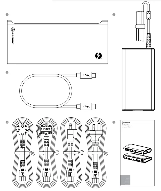 ALOGIC TB4H3TB Thunderbolt 4 BLAZE Docking Station-fig1