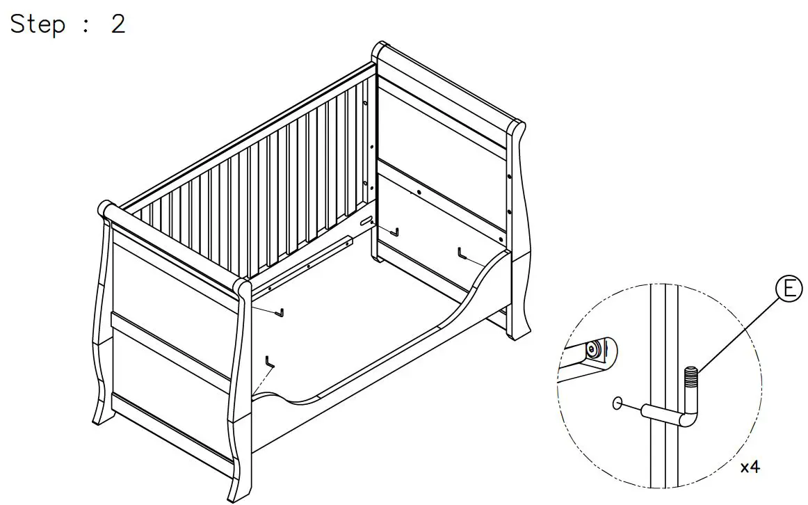 Silver Cross AI-0501003395 New Nostalgia Sleigh Cot Instruction Manual - Day Bed
