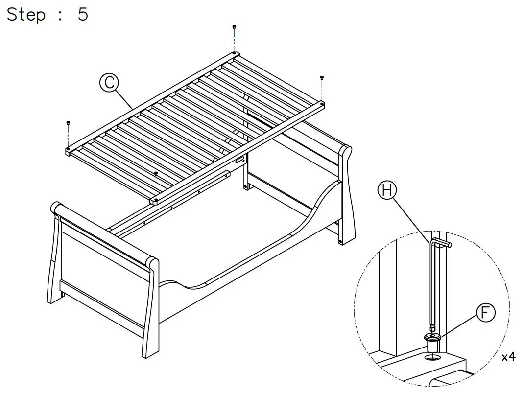 Silver Cross AI-0501003395 New Nostalgia Sleigh Cot Instruction Manual - To convert into