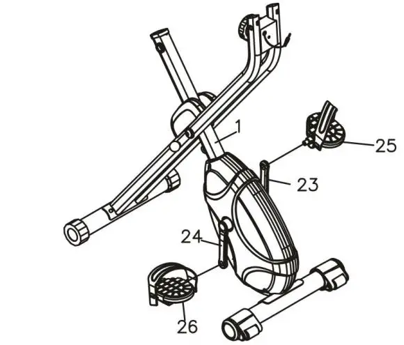 inSPORTline 5729 Exercise Bike Xbike User Manual - ATTACH PEDALS