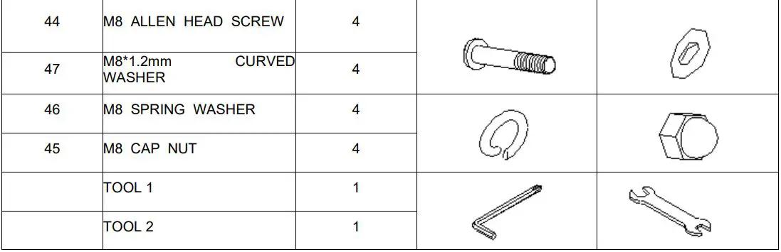inSPORTline 5729 Exercise Bike Xbike User Manual - CHECK LIST