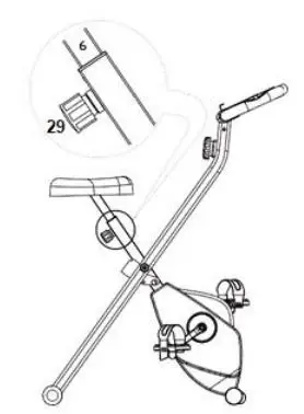 inSPORTline 5729 Exercise Bike Xbike User Manual - HEIGHT CONTROL
