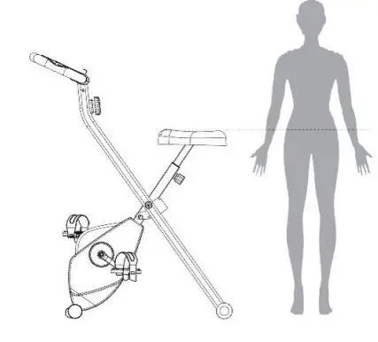 inSPORTline 5729 Exercise Bike Xbike User Manual - RECOMMENDED SEAT HEIGHT