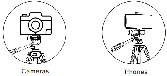 Outsolidep LQ320 54 Inch Phone Tripod Stand Extendable - Photography tripod