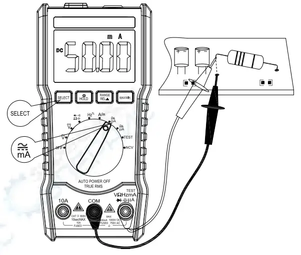MESTEK DM92B 6000counts Pocket Digital Multimeter - Glass Fuse