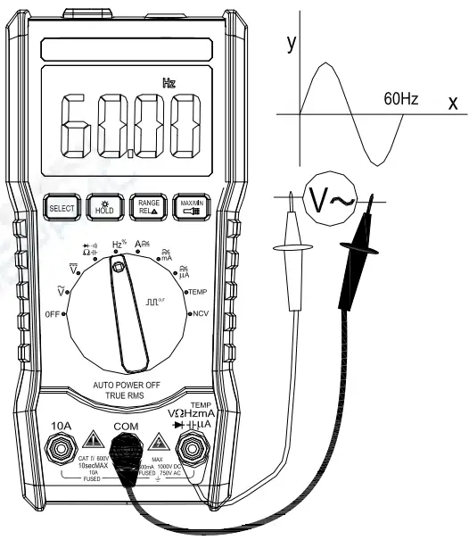 MESTEK DM92B 6000counts Pocket Digital Multimeter - Input sensitivity