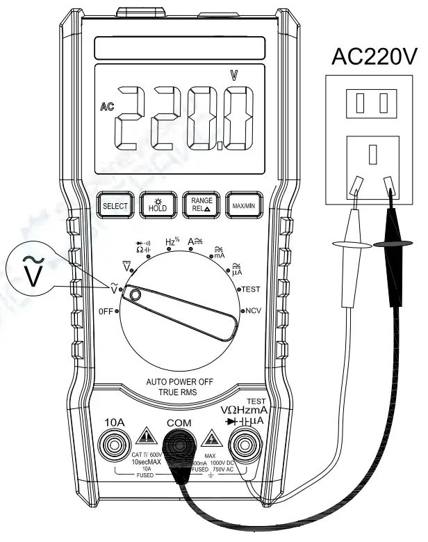 MESTEK DM92B 6000counts Pocket Digital Multimeter - Standard sine wave and triangular