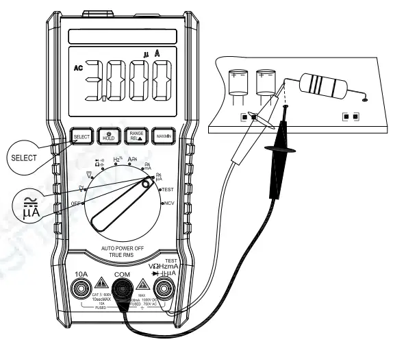 MESTEK DM92B 6000counts Pocket Digital Multimeter - the red meter pen