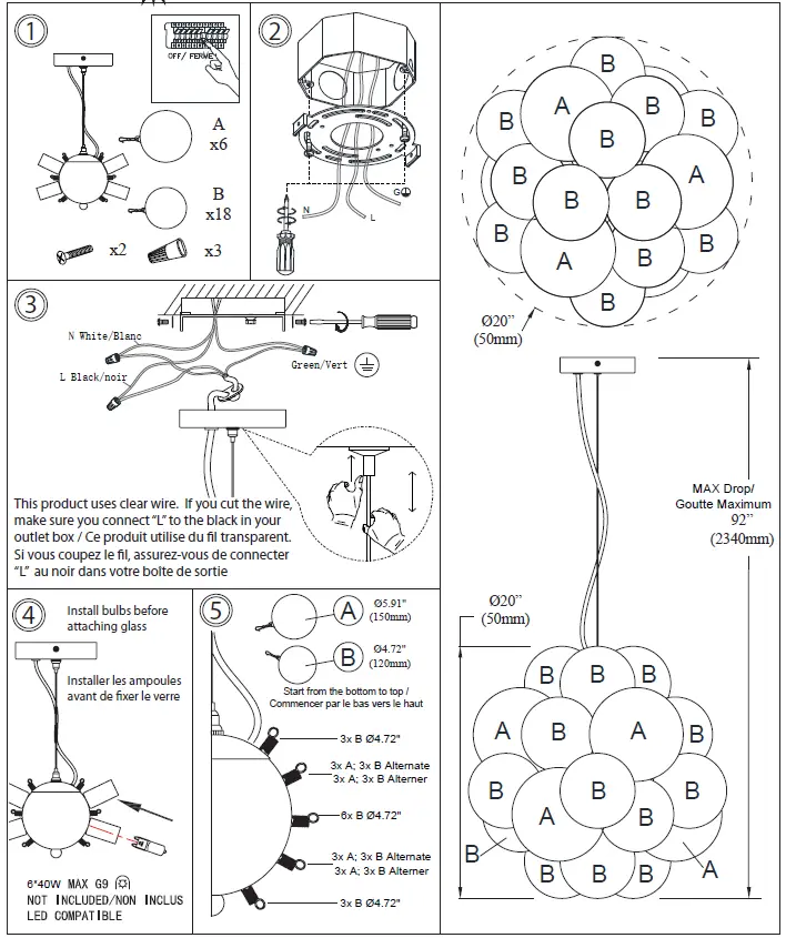 Dainolite CMT-206P Comet 6-Light Aged Brass Modern 1