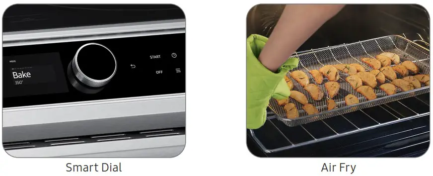 SAMSUNG NE63T8711SS Front Control Slide in Electric Range with Smart Dial and Air Fry - Available Colors