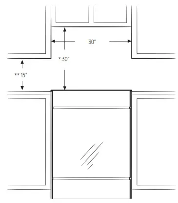 SAMSUNG NE63T8711SS Front Control Slide in Electric Range with Smart Dial and Air Fry - Installation Specifications 2