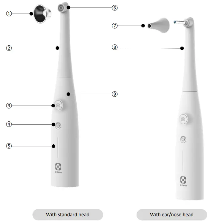Dr Clobo B0B7QVW2XW Dental and Otoscope Camera - Parts