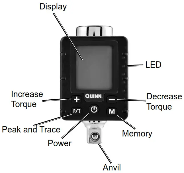 HARBOR FREIGHT 58707 Digital Torque Adaptor - fig