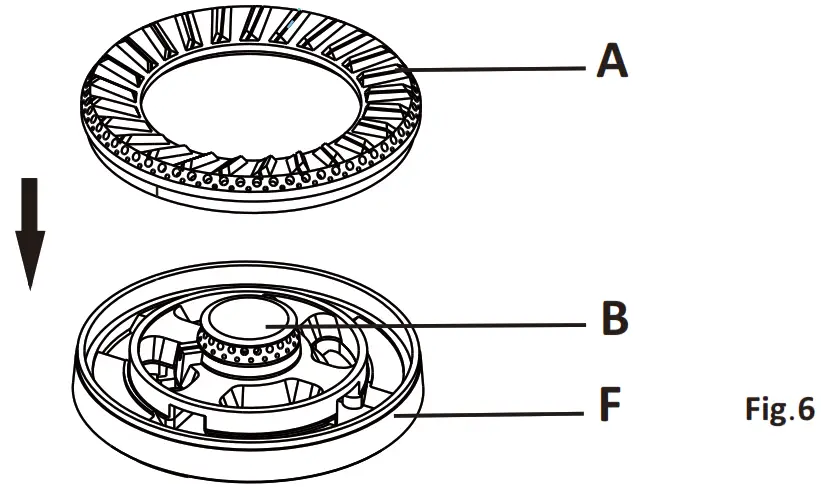 FUJIOH FH GS5520 SVSS Built in Gas Hob - Figure 12
