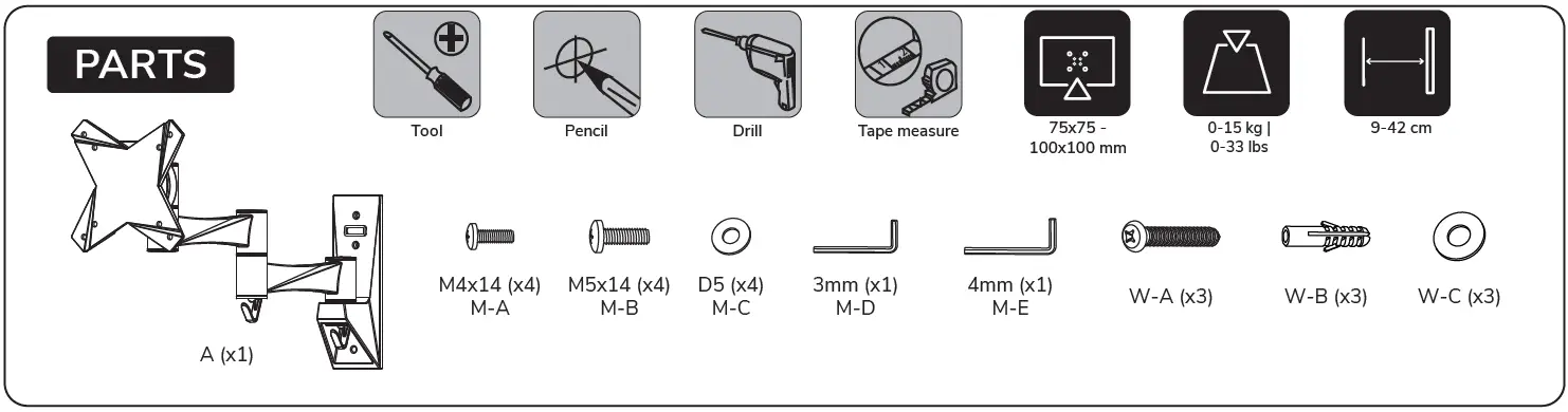 Neomounts-FPMA-W832-TV-Wall-Mount-fig-2