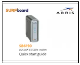 ARRIS Surfboard SB6190 DOCSIS 3.0 Gigabit Cable Modem-SB6190 Quick