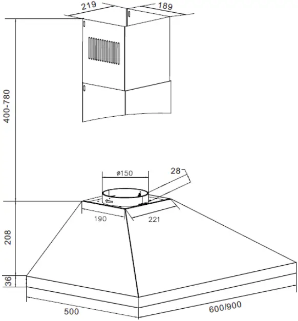 Amica KH 17285-3 E Kitchen Extractor Hood 1A